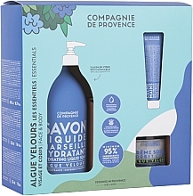 Набір - Compagnie De Provence Algue Velours Ultra-Hydrating Essentials Set (soap/495ml + f/cr/50ml + h/cr/30ml) — фото N2