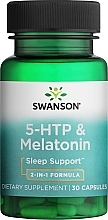 Дієтична добавка "5-гідрокситриптофан і мелатонін" - Swanson 5-HTP & Melatonin — фото N1