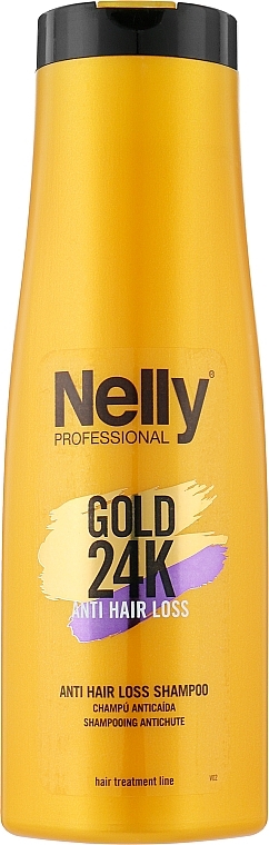 Шампунь від випадання волосся "Anti Hair Loss" - Nelly Professional Gold 24K Shampoo — фото N1