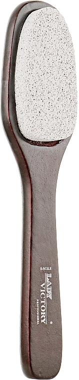 Пилка-пемза для педикюра, S-FL4-44, на деревянной основе, двухсторонняя, 22 см - Lady Victory