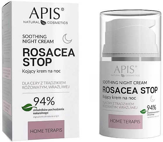 Успокаивающий ночной крем для лица - APIS Professional Rosacea-Stop Redness Night Cream — фото N1