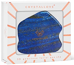 Масажер гуаша для обличчя з лазуриту, синій - Crystallove Lapis Lazuli Contour Gua Sha — фото N3