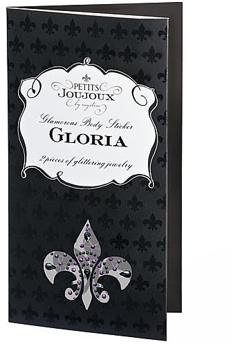 Набір прикрас із кристалів для грудей і пупка, чорно-фіолетові - Petits Joujoux Gloria Set Black-Purple — фото N2