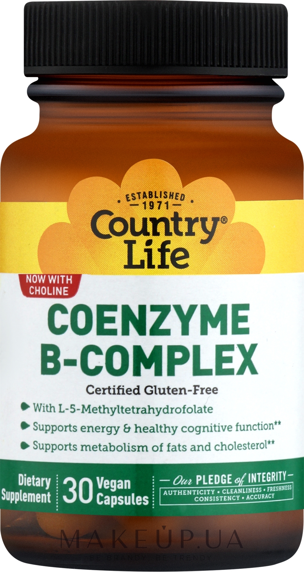 Пищевая добавка "Коэнзим В-комплекс" - Country Life Coenzyme B-Complex — фото 30шт