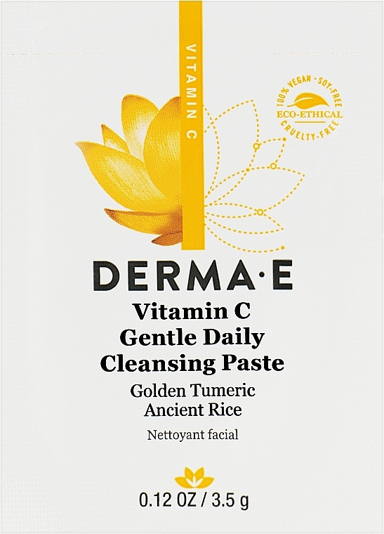 Нежная осветляющая ежедневная паста 2-в-1 с витамином С - Derma E Vitamin C Gentle Daily Cleansing Paste (пробник)
