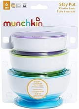 Духи, Парфюмерия, косметика Набор тарелок с присосками, 3 шт. - Munchkin Stay Put 3 Suction Bowls 