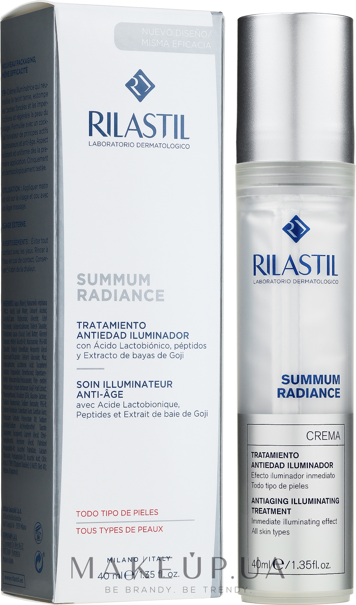 Антивозрастной крем, подсвечивающий кожу - Rilastil Cumlaude Summum Radiance Cream — фото 40ml