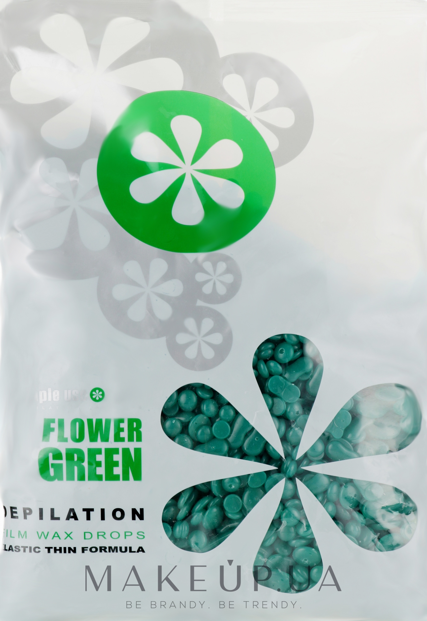 Віск для депіляції плівковий у гранулах "Зелена квітка" - Simple Use Beauty Depilation Film Wax Drops Flower Green — фото 800g