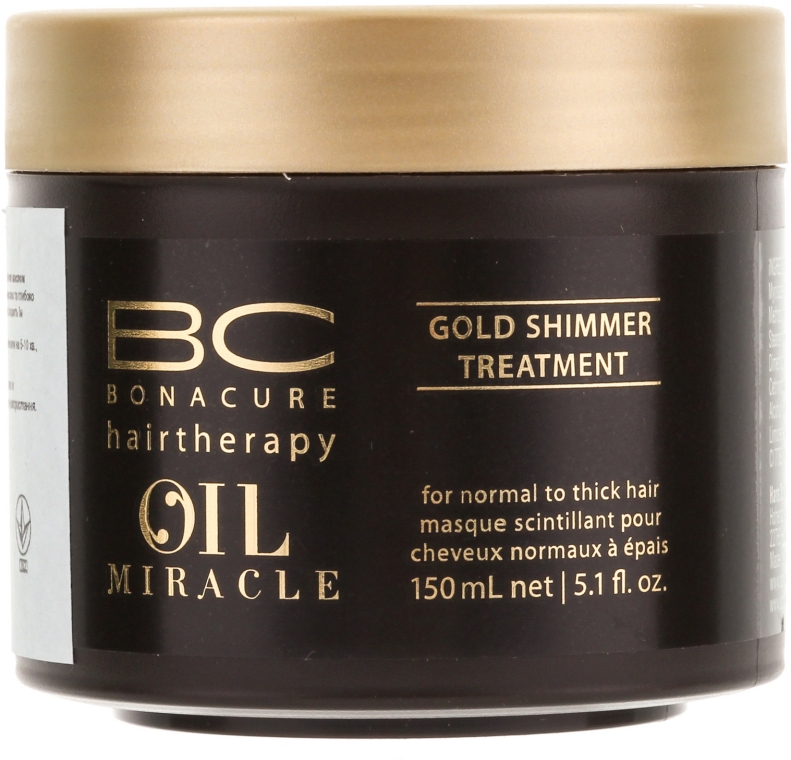 Золотая маска-блеск для волос - Schwarzkopf Professional ВС Bonacure Oil Miracle Gold Shimmer Treatment — фото N4