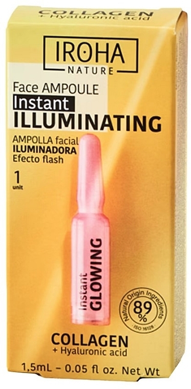 Осветляющая и заряжающая энергией ампула - Iroha Nature Instant Glowing Face Ampoule — фото N1
