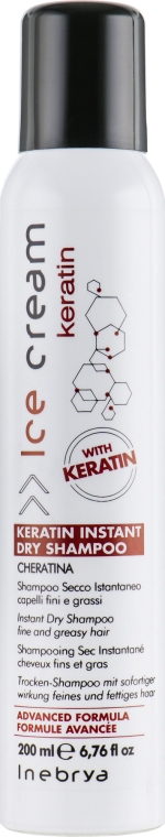Сухий шампунь для волосся, з кератином - Inebrya Keratin Instant Dry Shampoo