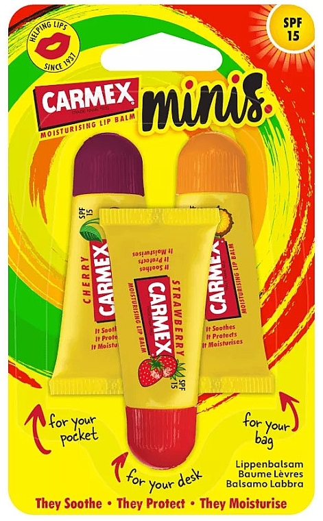 Набір - Carmex Lip Balm Mini Set (lip/balm/mini/5gx3) — фото N1
