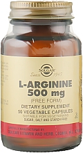 Харчова добавка L-аргінін, капсули, 500 мг - Solgar L-Arginine — фото N2
