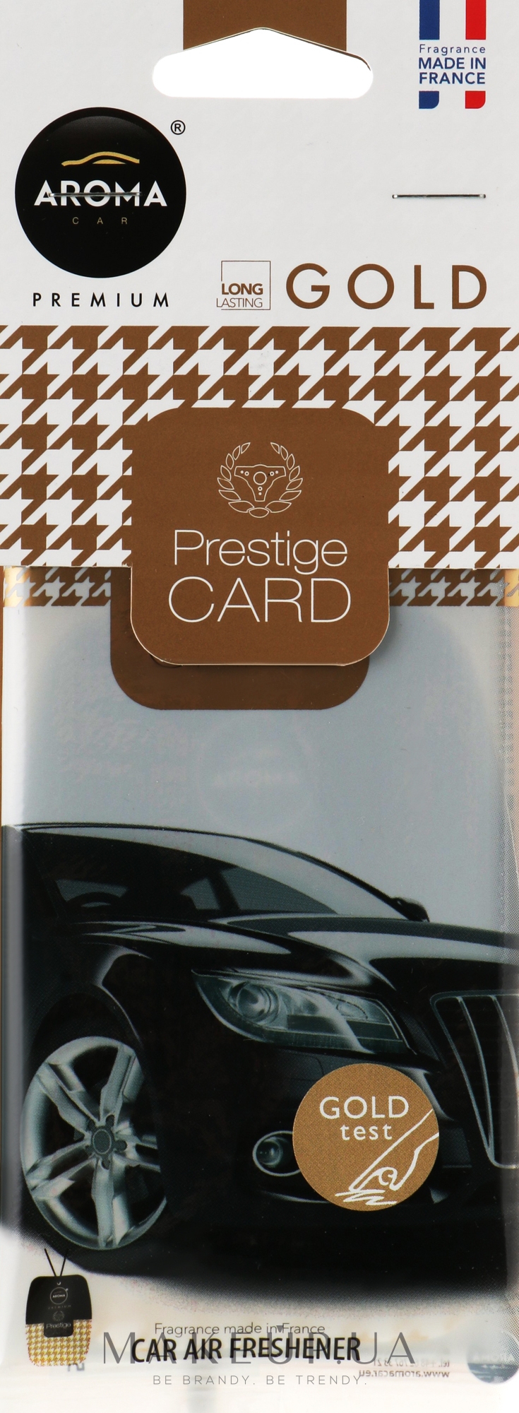 Ароматизатор из целлюлозы "Gold" для авто - Aroma Car Prestige Card — фото 6g