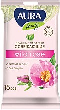 Духи, Парфюмерия, косметика Освежающие влажные салфетки "Wild Rose" - Aura Beauty