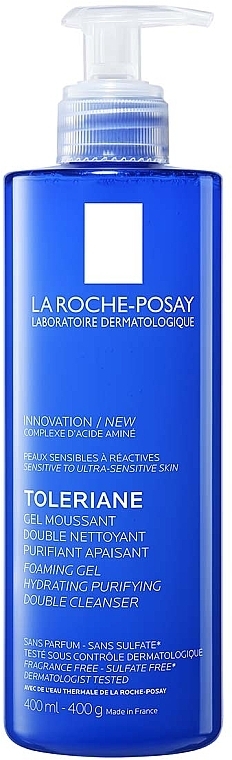 УЦЕНКА Увлажняющий очищающий гель-мусс двойного действия - La Roche-Posay Toleriane Foaming Gel * — фото N1