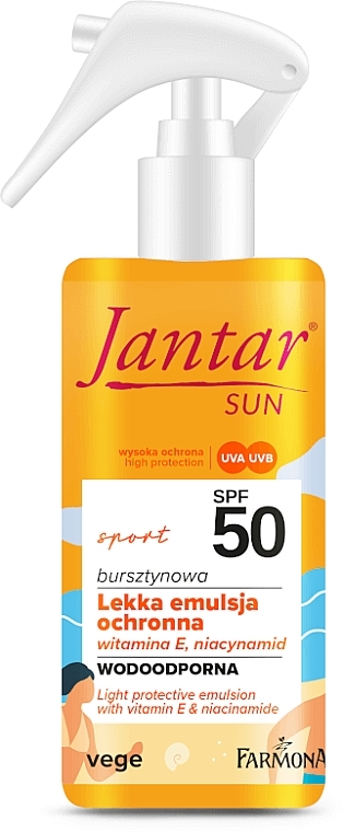 Бурштинова емульсія для тіла - Farmona Jantar Sun SPF 50 — фото N1