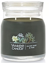 Ароматическая свеча в банке "Silver Sage & Pine", 2 фитиля - Yankee Candle Singnature — фото N2