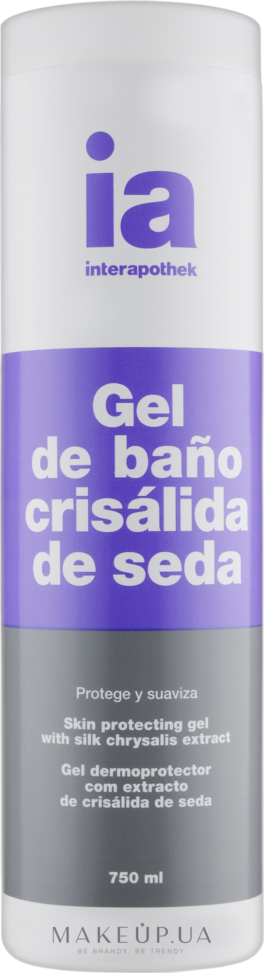 Гель для душа с экстрактом шелка для упругости кожи - Interapothek Gel De Bano Crisalida De Seda  — фото 750ml
