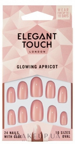 Накладные ногти - Elegant Touch Glowing Apricot False Nails — фото 24шт