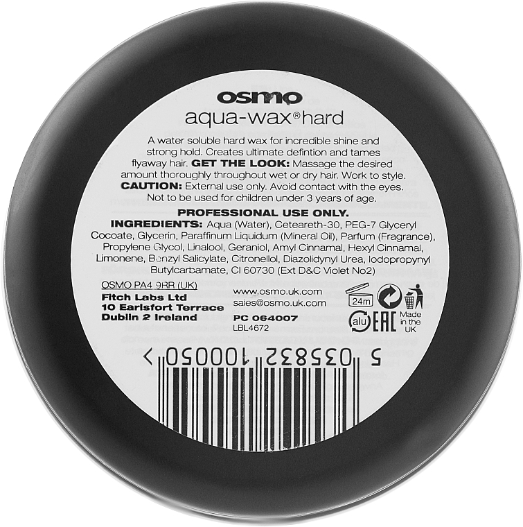 Гель-віск з ефектом "мокрого волосся" - Osmo Aqua Wax Hard — фото N3