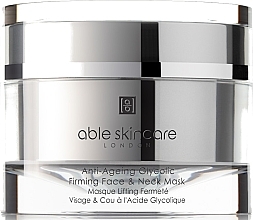 Укрепляющая антивозрастная маска для лица - Able Skincare Anti-Ageing Glycolic Firming Face & Neck Mask — фото N1