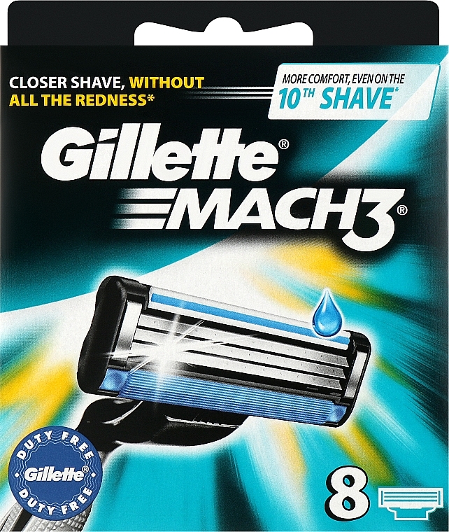 Сменные кассеты для бритья, 8 шт., картон - Gillette Mach3