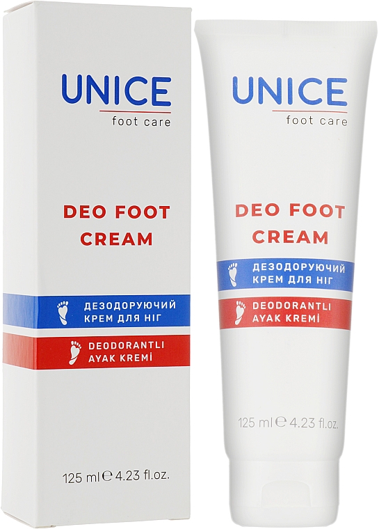 Дезодорирующий крем для ног - Unice Deo Foot Cream — фото N2