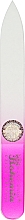 Парфумерія, косметика Пилка для нігтів скляна, 90 мм, двостороння, з логотипом, рожева - Bohemia Czech Glass Nail Files