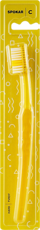 Зубна щітка "С", жорстка, жовта - Spokar C — фото N1