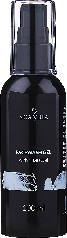 Гель для вмивання з активованим вугіллям - Scandia Cosmetics Face Wash Gel — фото N1