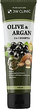 Парфумерія, косметика Шампунь для пошкодженого волосся з арганієвою олією та олією оливи - 3W Clinic Plive & Argan 2 In 1 Shampoo