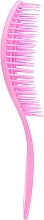 Расческа для волос овальная продувная, розовая - Avenir Cosmetics — фото N2