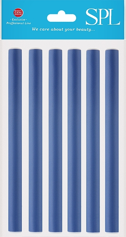 Гибкие бигуди 11848-1, 180/15 мм, синие, 6 шт. - SPL — фото N1