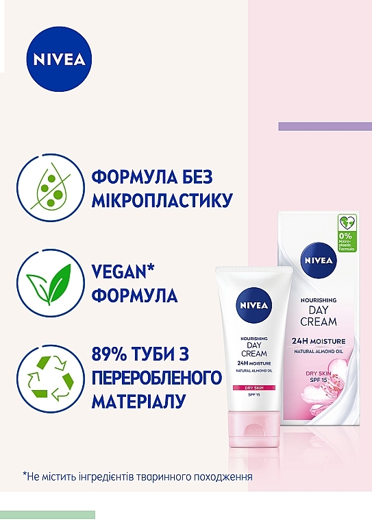 УЦЕНКА Питательный дневной крем SPF15 "Интенсивное увлажнение 24 часа" - NIVEA Nourishing Day Cream * — фото N4