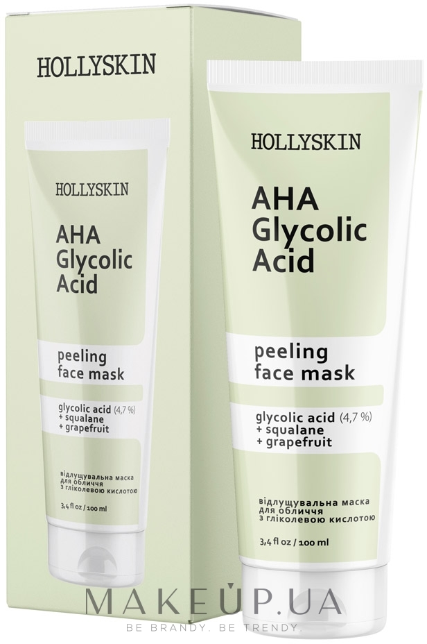Маска для обличчя з гліколевою кислотою - Hollyskin Glycolic AHA Acid Face Mask — фото 100ml