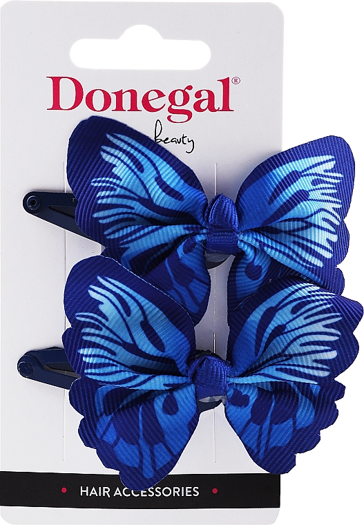 Заколки для волос FA-5667+1, синие бабочки - Donegal — фото N1