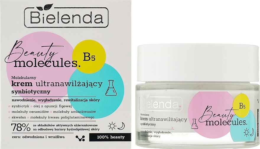 Ультразволожувальний крем для обличчя - Bielenda Beauty Molecules Face Cream — фото N2