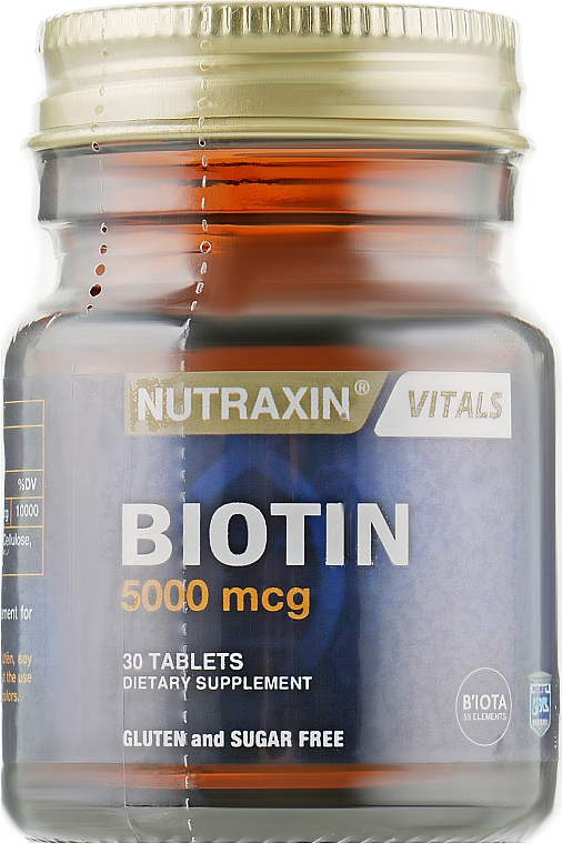 Диетическая добавка "Биотин", 5000 мкг - Nutraxin — фото N2