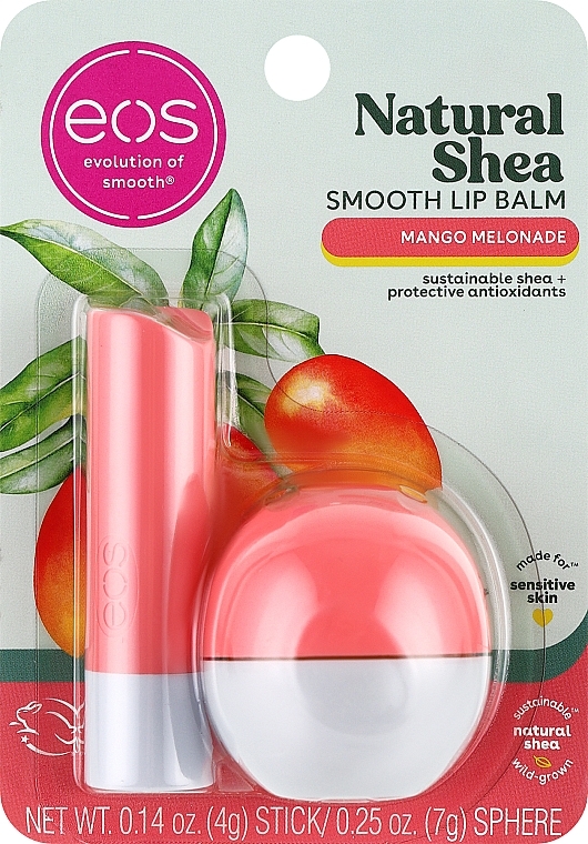 Набор - EOS Mango Melonade Stick & Sphere Lip Balm (l/balm/4g + l/balm/7g) — фото N1