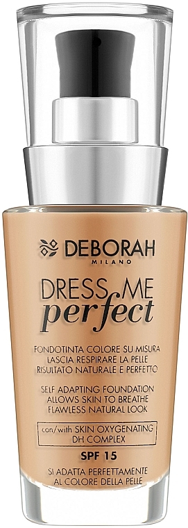 Тональна основа для обличчя - Deborah Dress Me Perfect Foundation SPF15