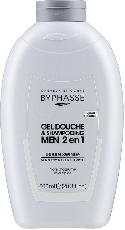 Шампунь-гель для душа для мужчин - Byphasse Men Gel-Shampoo 2 In 1 Urban Swing — фото N3