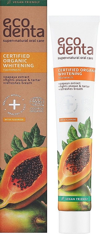 УЦІНКА Відбілювальна зубна паста з папаєю - Ecodenta Papaya Whitening Toothpaste * — фото N2