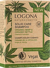 Твердый шампунь для сухих и поврежденных волос "Конопля и Крапива" - Logona Bio Shampoo — фото N2