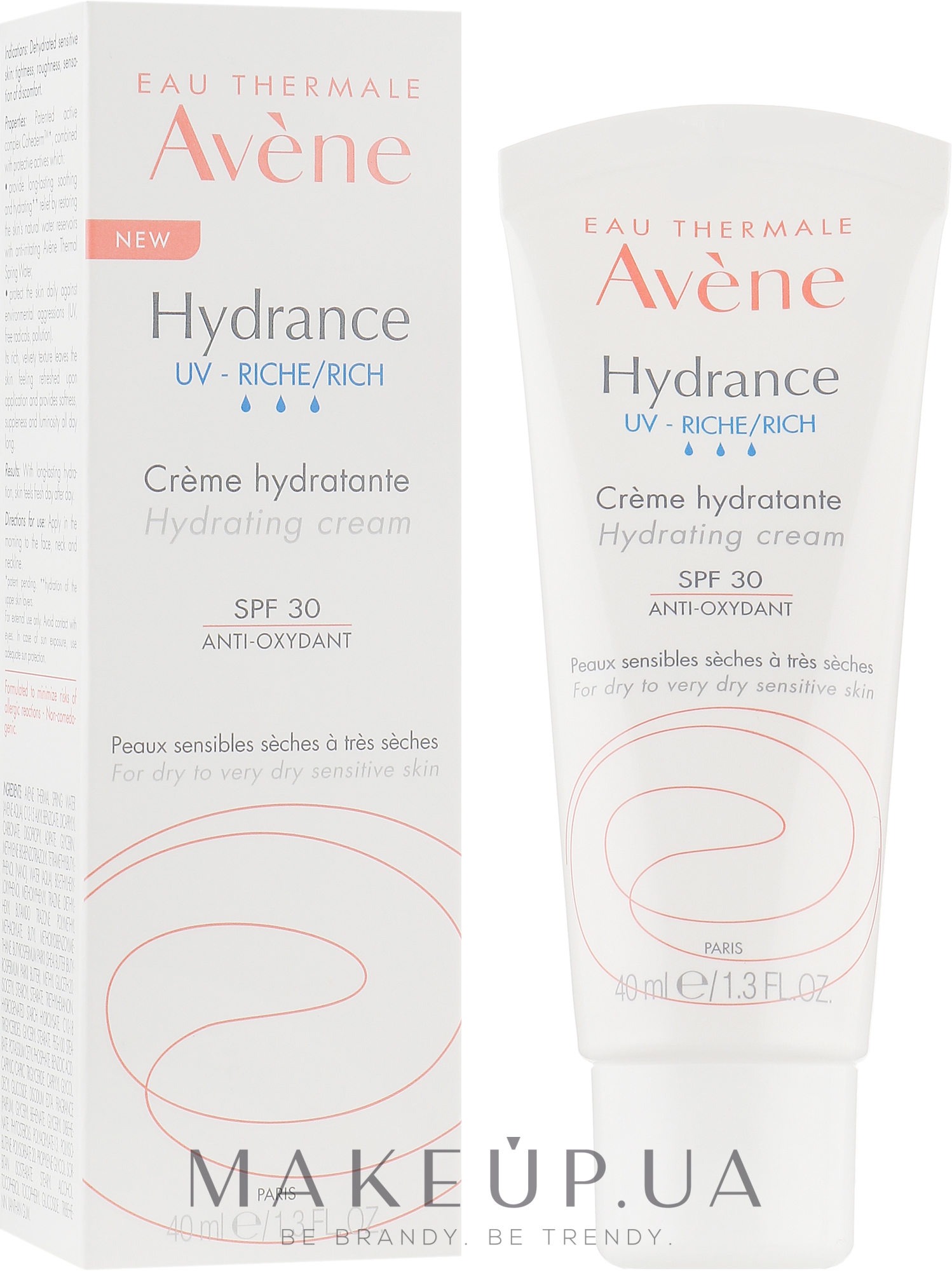 Увлажняющий крем для лица - Avene Eau Thermale Hydrance Rich Hydrating Cream SPF 30 — фото 40ml