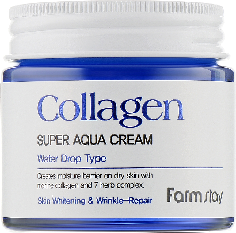 Зволожувальний крем для обличчя з колагеном - FarmStay Collagen Super Aqua Cream — фото N1