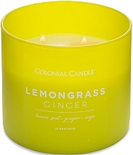 Ароматична свічка з трьома ґнотами - Colonial Candle Scented With Three Wicks Lemongrass Ginger — фото N1