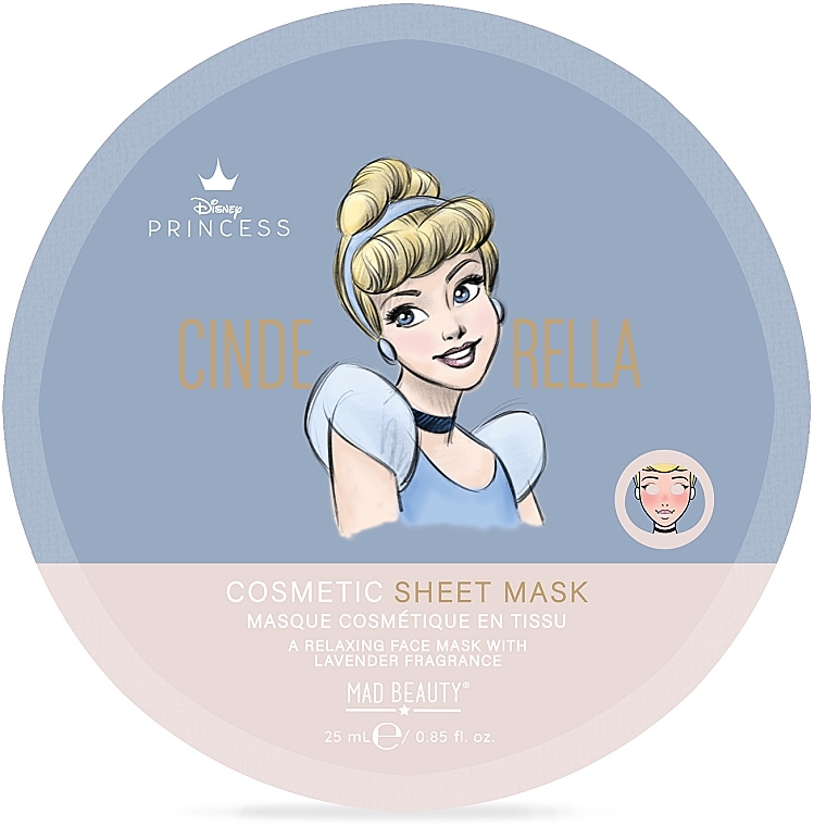 Тканинна маска розслаблювальна - Mad Beauty Pure Princess Relaxing Sheet Mask Cinderella — фото N1