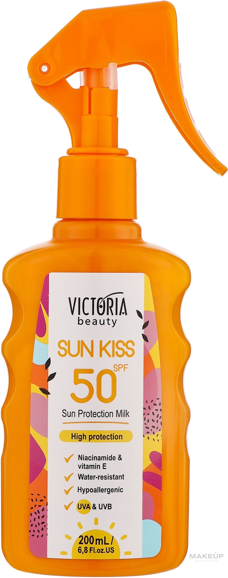 Сонцезахисне молочко для тіла - Victoria Beauty Sun Kiss Sun Protective Milk SPF50 — фото 200ml