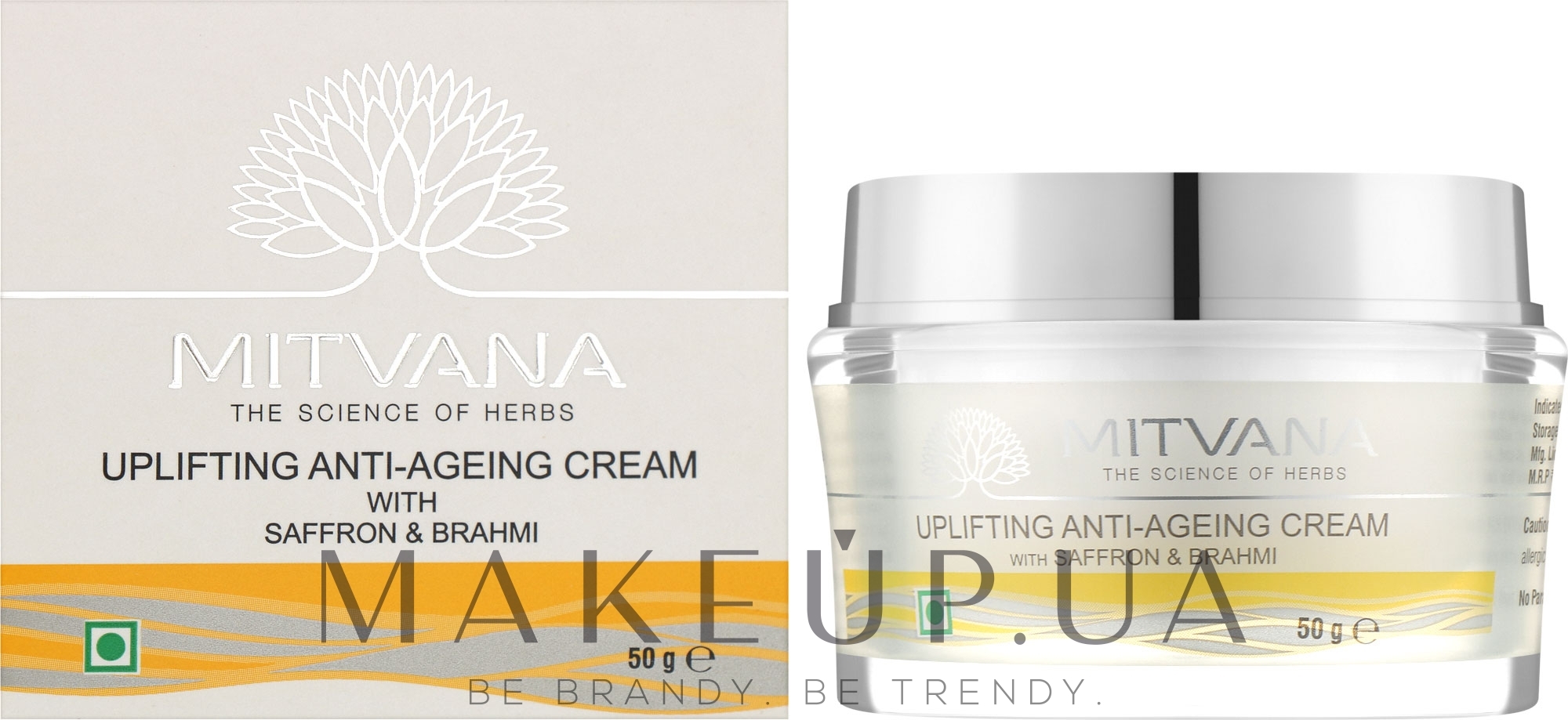 Крем для обличчя антивіковий із шафраном та брахмі - Mitvana Uplifting Anti-Ageing Cream — фото 50ml